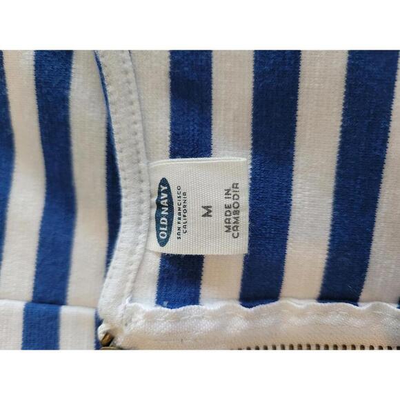 Old Navy medium blue & white stripe mini dress. Nautical sailor - Picture 3 of 5